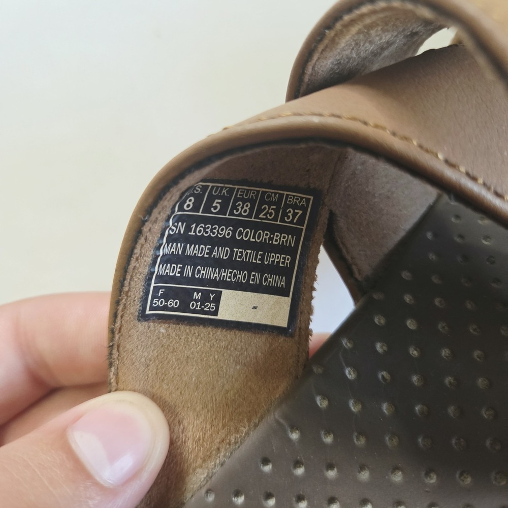 Skechers Outdoor Lifestyle Sandals Brown Women's Size 8 Adjustable Strap - Picture 4 of 5